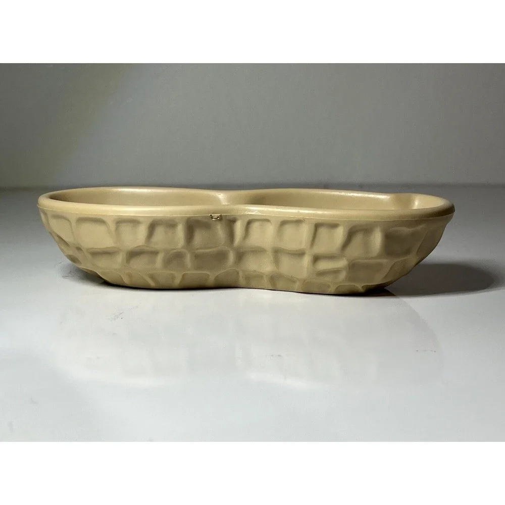 AVON Mr.Peanut Nutty Soap Dish Nut Shell Shaped Bowl Brown 6.5